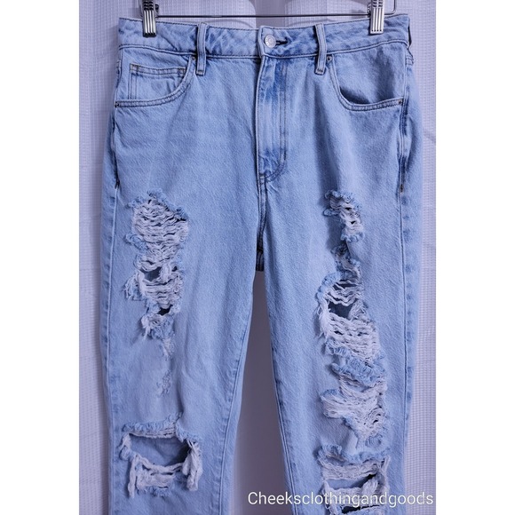 Pacsun Mom Jean Distressed Light Wash Jeans Women's size 29 - Picture 4 of 12